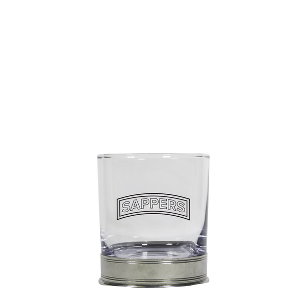 SAPPERS Pewter Bottom Whisky Glass