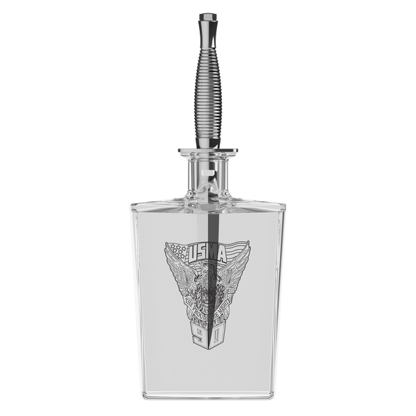 West point Commando Dagger - Luxury Square Decanter with included Dark Elm Gift Box