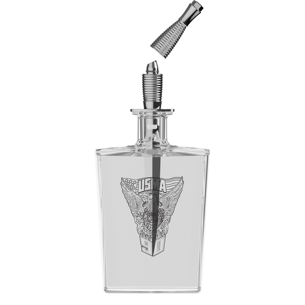 West point Commando Dagger - Luxury Square Decanter with included Dark Elm Gift Box