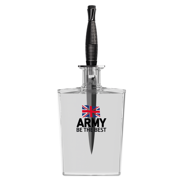 UK Infantry Commando Dagger Black - Luxury Square Decanter
